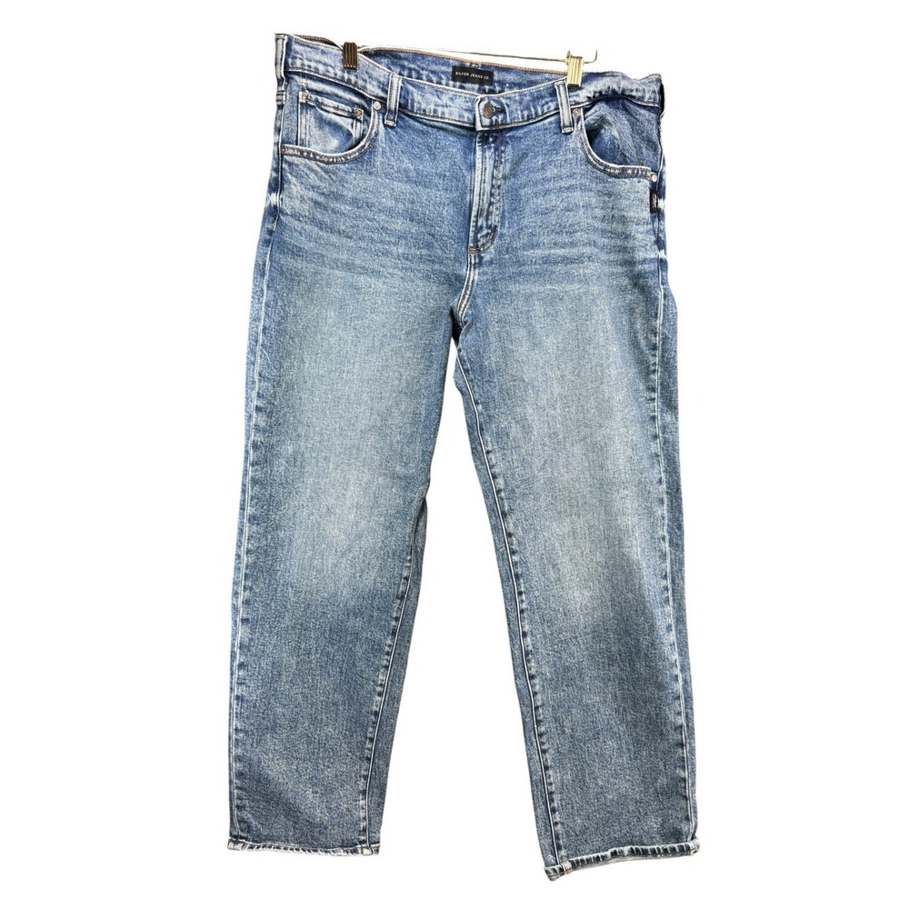Silver Jeans Co Relaxed Straight Leg Jeans Womens 12W L28 Medium Wash Stretch